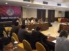 Silaturahmi manajemen Semen Padang FC dengan awak media, Jum'at (20/4/2018) di Hotel Kyriad Bumi Minang, Padang.