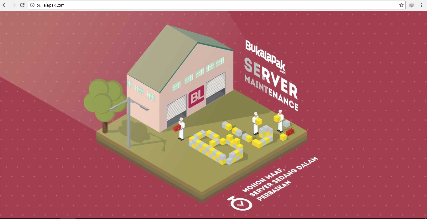 Laman depan situs Bukalapak