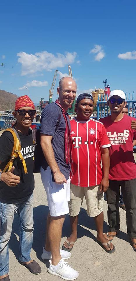 Mr Arjeen Robben, pemain timnas Belanda dan klub Bayern Munchen tiba di Labuan Bajo bersama keluarga untuk liburan, Photo : Ahyar Abadi