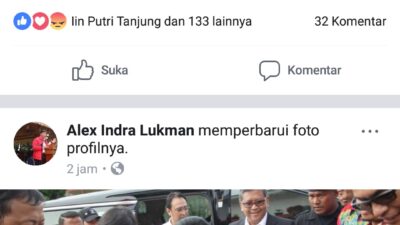 Anggota DPR RI Alex Indra Lukman memosting pada akunnya untuk tidak menggubris akun ganda.