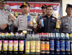 Libur Lebaran, Ratusan Minol Beralkohol Disita Polisi Padang Pariaman