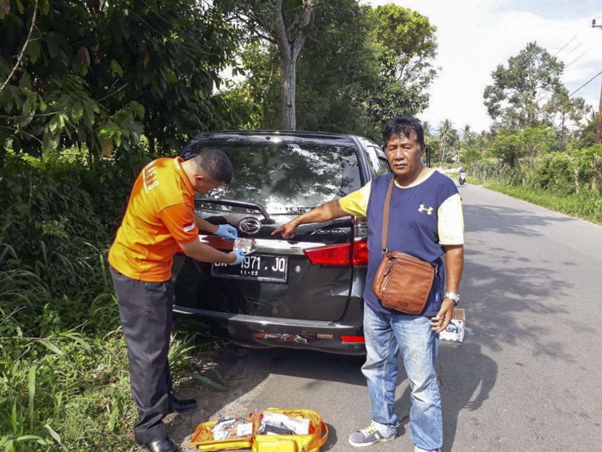 Polisi identifikasi mobil yang ditinggal rampok di Talawi, Payakumbuh