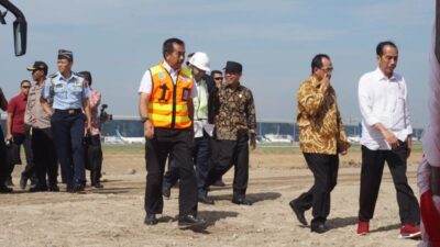 Presiden RI Joko Widodo Tinjau Runway 3 Bandara Soekarno-Hatta