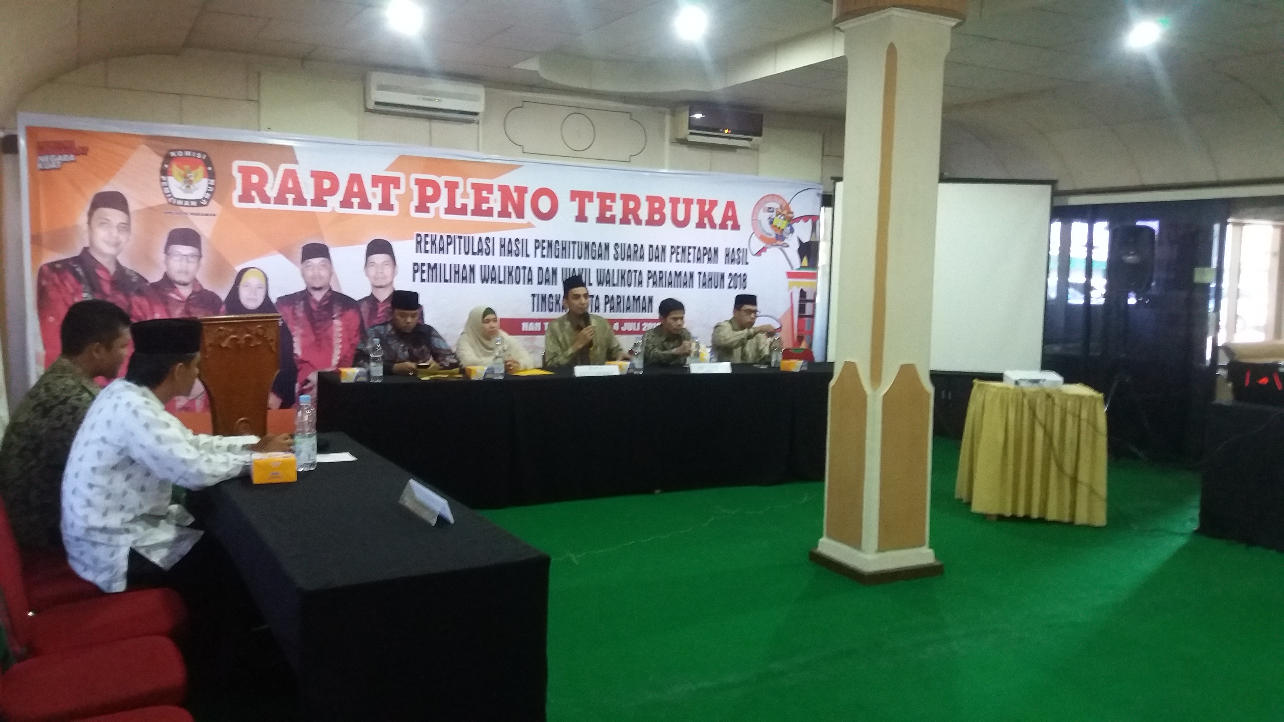 Rapat Pleno Rekapitulasi Suara Pilkada Kota Pariaman, Rabu 4 Juli 2018. Foto : Rizki Pratama