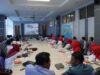 puluhan peserta Diklat Kepemimpinan tingkat III Angkatan VIII Pola Kontribusi bagi Pejabat/Aparatur Sipil Negara (ASN) di lingkungan Pemerintah Kabupaten dan Kota se Sumatera Barat (Sumbar) saat di Mako Lantamal II Padang