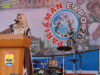 Kadis Perindagkop dan UKM Gusniyeti Zaunit memberikan sambutan selaku Ketua Panitia pada Pariaman Expo 2018 di Pantai Gondoriah, Kota Pariaman, Minggu 12 Agustus 2018. Foto : Rizki Pratama