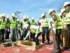 Bupati Tanah Datar Irdinansyah Tarmizi pada acara Peletakan Batu Pertama Pembangunan Gedung Poliklinik di RSUD M. Ali Hanafiah Batusangkar, Selasa (31/7/2018). Foto : Rehan