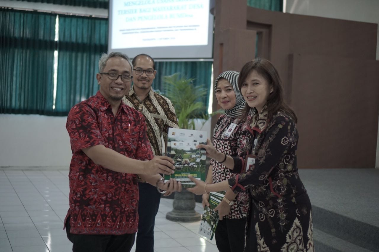 Pelatihan memulai dan mengelola usaha irigasi tersier bagi masyarakat desa dan pengelola BUMDes, Yogyakarta 2-6 Oktober 2019.