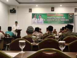 Ciptakan Imam yang Berkompeten, Pemkab Solok Laksanakan Pelatihan Imam Masjid