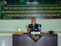 Tingkatkan Profesionalisme Prajurit, Danrem 032/Wbr Buka Latnistis Tingkat Batalyon