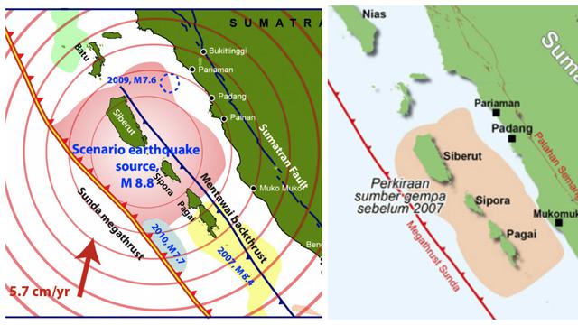 Skenario Megathrust Mentawai. Foto : Liputan6