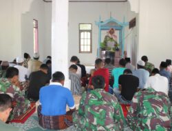 Ibadah Jum’at Perdana Satgas TMMD ke-104 Kodim 0308/Pariaman