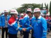 Direktur Pemasaran Korporat, Basuki Trikora Putra saat apel siaga Pertamina MOR I jelang Pemilu 2019. Foto : Istimewa
