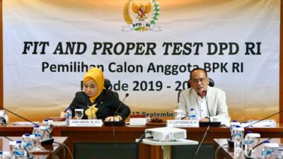 DPD RI Putuskan Hasil Fit and Proper Test Calon Anggota BPK