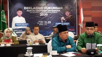 Deklarasi Virtual, PKB Usung Faldo Maldini dan Febby di Pilgub Sumbar