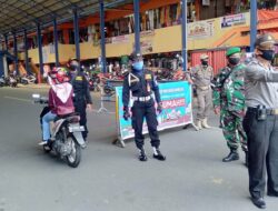 Trantib Pasar Payakumbuh Terus Tegakkan Protokol Covid-19 Di Normal Baru