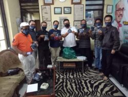BPJS Bukittinggi Dukung PWI Bagi 300 Masker Gratis di Padang Panjang
