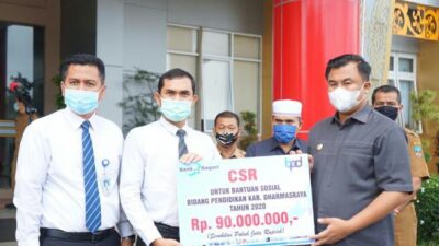 Peduli Pendidikan, CSR Bank Nagari Beri Bantuan di Dharmasraya