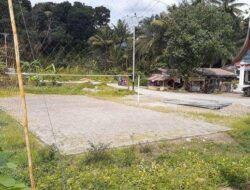 Semen Padang Bantu Pembangunan Lapangan Voli Masyarakat di Lubuk Kilangan