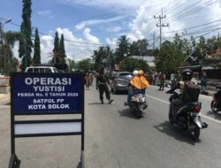 Operasi Yustisi, 70 Pelanggar Prokes Diberikan Sanksi Sosial Di Kota Solok