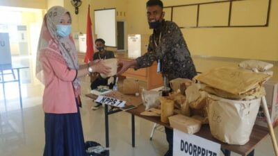 Tingkatkan Partisipasi Pemilih, PPS Desa Rawang Berikan Doorprize