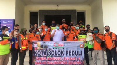 Misi Kemanusiaan, Wako Solok Melepas Secara Resmi Relawan WMI ke Sulawesi Barat