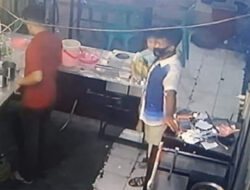 Terekam CCTV, Pasutri Curi Handphone Penjaga Kafe