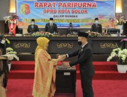 Wako dan Wawako Hadiri Pengangkatan Pimpinan DPRD Kota Solok