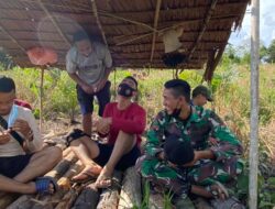 Senda Gurau Jadi Pelepas Lelah Satgas TMMD 110/ Kodim 1201