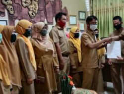 Kepala MIN 7 Pessel Serahkan SK Guru Non PNS