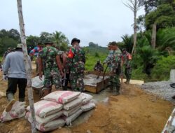 Satgas TMMD 110/ Kodim 1201 Kebut Pembangunan Jembatan Beton