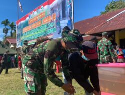 Satgas TMMD 110/ Kodim 1201 Ajari Lansia Lima Langkah Cuci Tangan