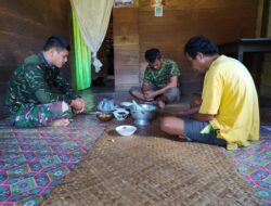 Anggota Satgas TMMD 110/ Kodim 1201 Diminta Warga Pimpin Doa Makan