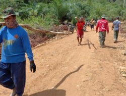 Satgas TMMD 110/ Kodim 1201 Bersama Warga Bahu Membahu Membangun Jalan