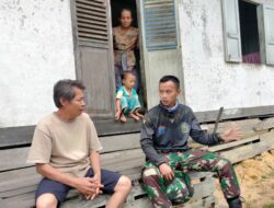 Ganggu Perjalanan Warga, Satgas TMMD 110/ Kodim 1201 Pindahkan Batu Sisa Pengerjaan Jalan