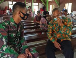 Silaturahmi Satgas TMMD 110/ Kodim 1201 pada Ketua Stasi Gereja Khatolik Santa Maria