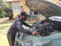 Satgas TMMD 110/ Kodim 1201 Cek Kesiapan Mobil Patroli Sebelum Dioperasionalkan
