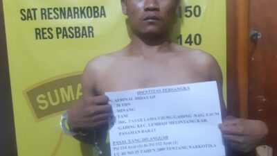 Polsek Lembah Melintang Amankan 18 Paket Sabu