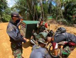 Satgas TMMD 110/ Kodim 1201 Perbaiki Kendaraan Pengangkut Gerobak Pintar