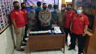 Bermain Judi Rolet Online, Lima Pemuda Ditangkap Polsek Padang Selatan