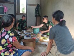 Satgas TMMD 110/Kodim 1201 Dijamu Makan Usai Bantu Warga