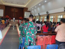 Minggu Pagi, Anggota Satgas TMMD Kodim 1201 Laksanakan Ibadah di Gereja PPIK Anik Dingir