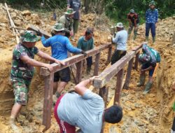 Demi Masyarakat, Satgas TMMD 110 / Kodim 1201 Kerjakan Box Culvert di Bawah Panasnya Matahari