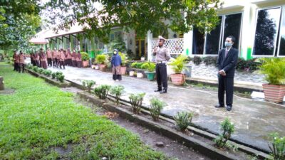 Hadiri Apel Kegiatan Pembinaan Kesiswaan, Satlantas Polres Pasbar Rencanakan Program Tilang Pelajar