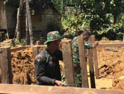 Pembangunan Jembatan Box Culvert Masih Dikebut Satgas TMMD 110 / Kodim 1201