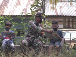 Jadi Guru Privat, Satgas TMMD 110/Kodim 1201 Damping Murid Belajar