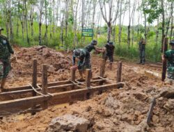 Semangat Satgas TMMD 110/  Kodim 1201 Kebut Pengerjaan Jembatan Box Culvert Titik Ke Satu