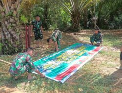 Kunjungan Tim Wasev, Anggota Satgas TMMD Kodim 1201 Menata Tempat