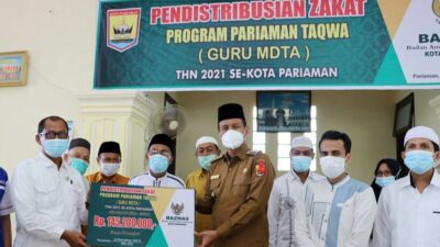 Program Pariaman Taqwa, 484 Guru MDTA Terima Zakat dari Baznas