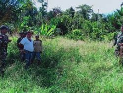 Danramil 1712-02/Pantai Timur Tinjau Lokasi TMMD